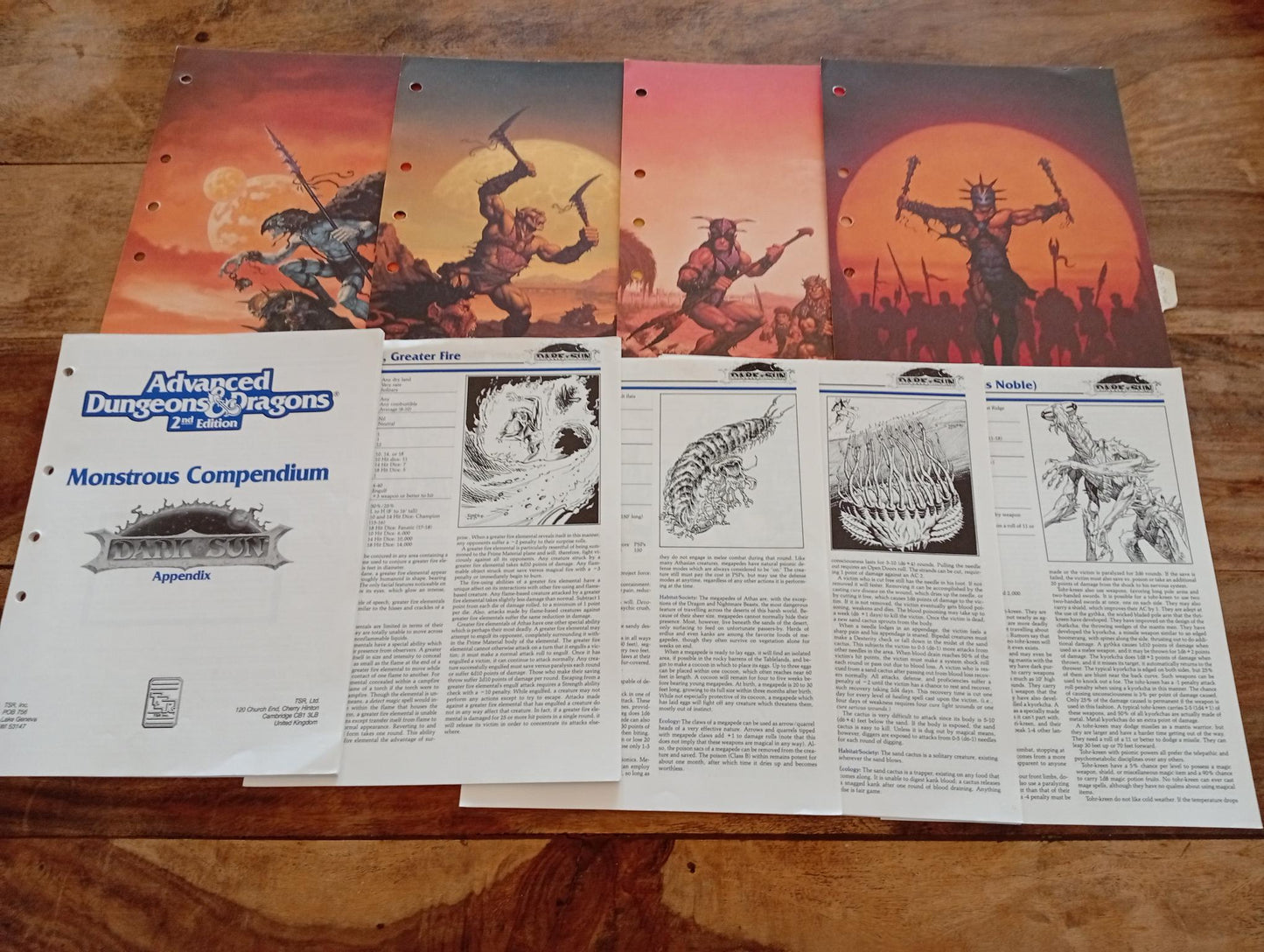 Monstrous Compendium Dark Sun Appendix MC12 TSR 2405 AD&D 1992 - AllRoleplaying.com
