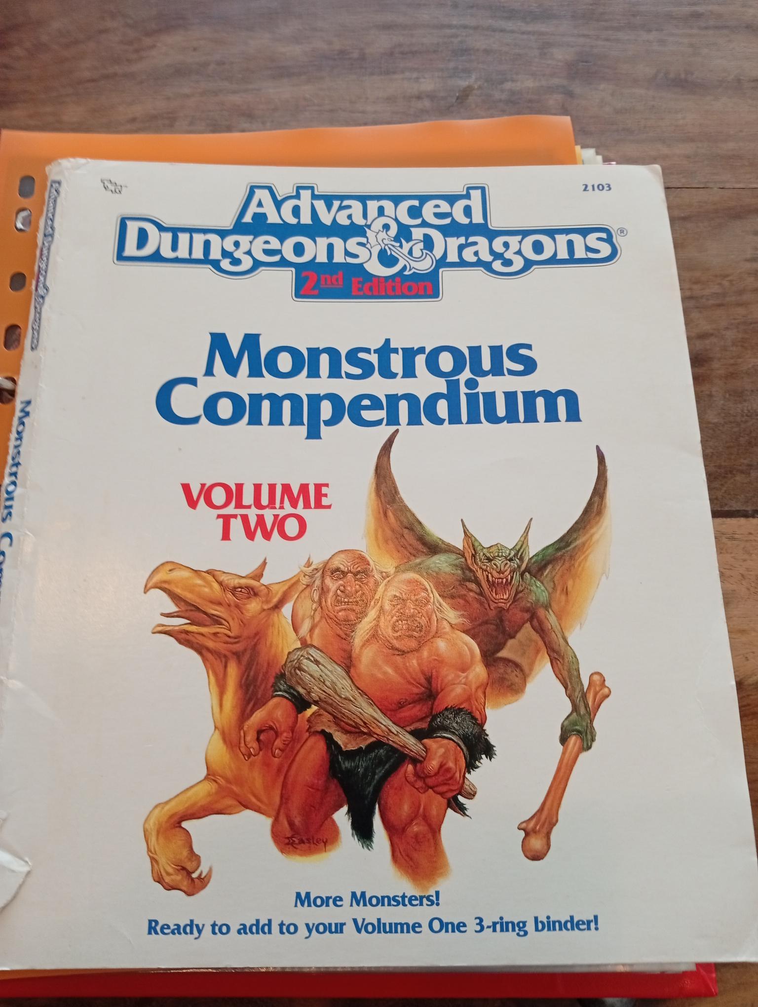 AD&D Monstrous Compendium Volume 2 MC2 TSR 2103 AD&D 1989 - AllRoleplaying.com