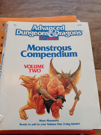 AD&D Monstrous Compendium Volume 2 MC2 TSR 2103 AD&D 1989 - AllRoleplaying.com