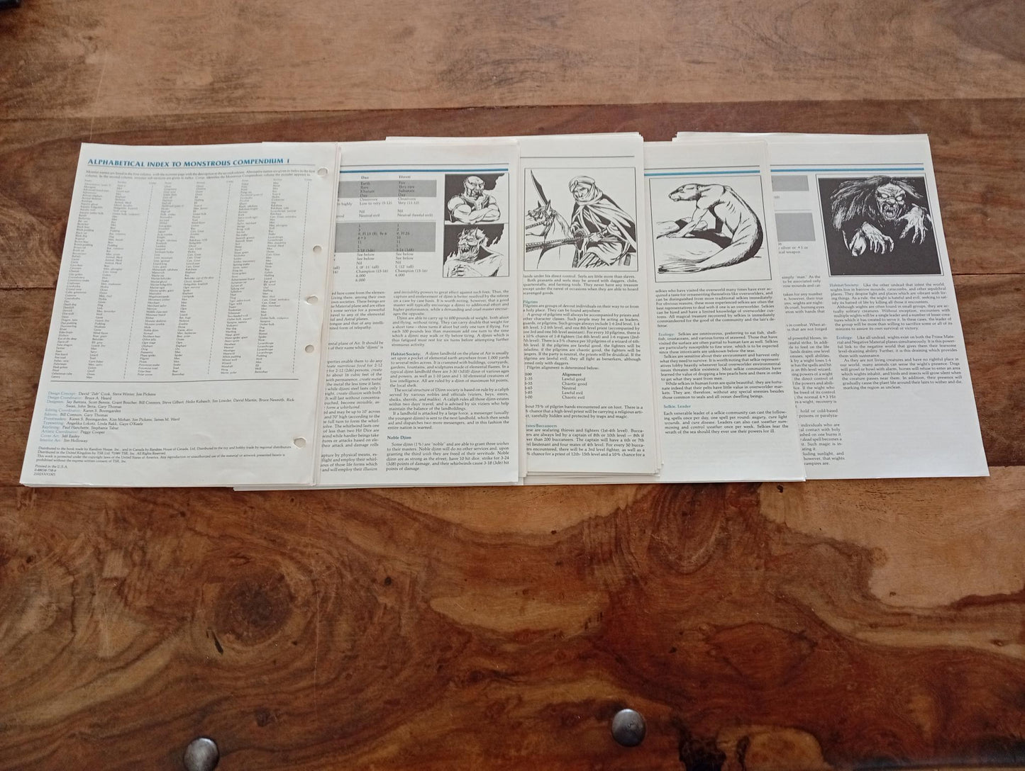 Monstrous Compendium Volume 1 No Tabs MC1 TSR 2102 AD&D 1989 - AllRoleplaying.com