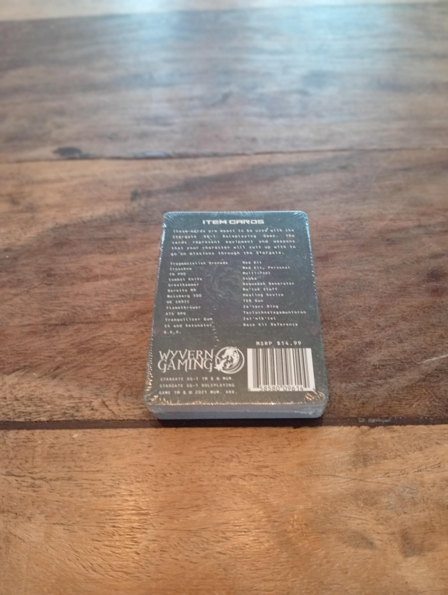 Stargate SG-1 Item Cards Wyvern Gaming 2021 - AllRoleplaying.com