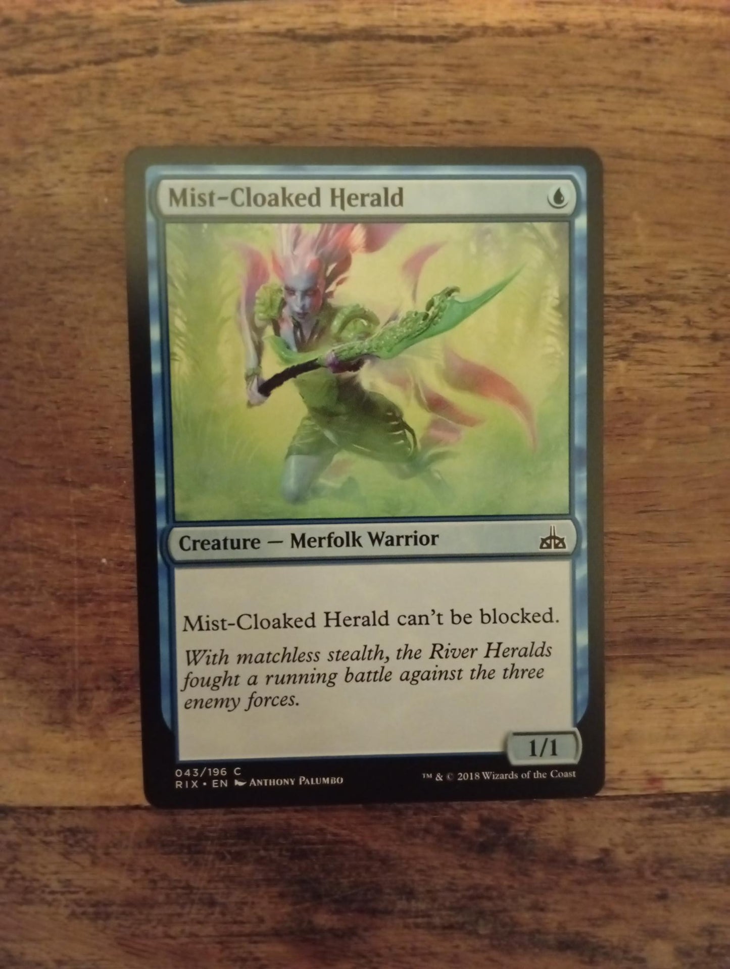 Magic The Gathering Mist-Cloaked Herald Regular 043/196 Rivals of Ixalan - AllRoleplaying.com