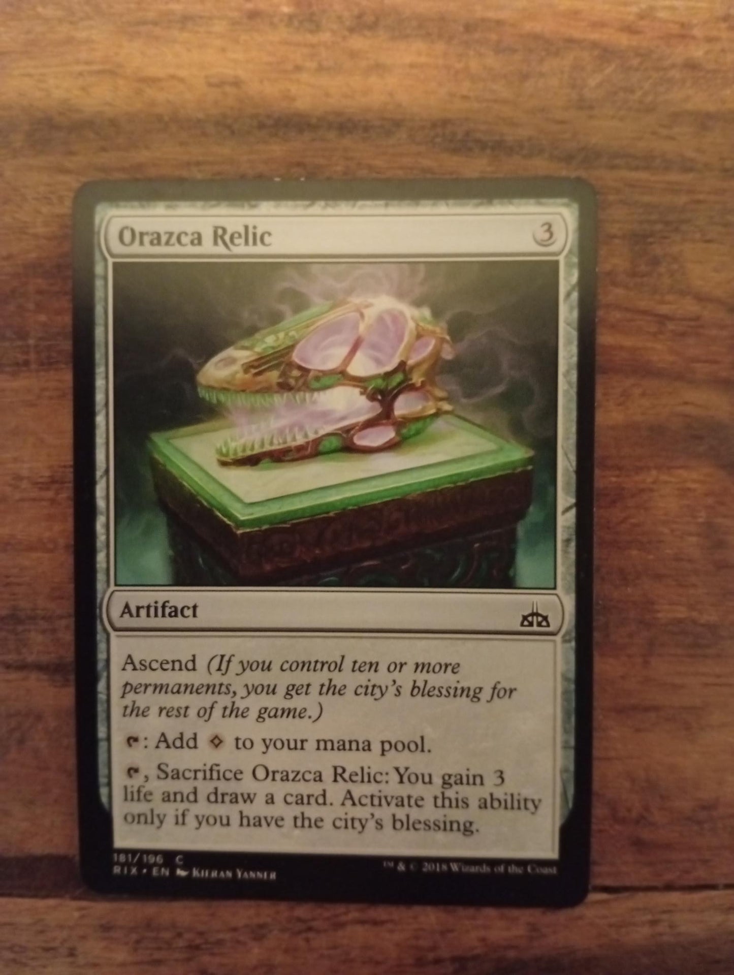 Magic The Gathering Orazca Relic 181/196 Rivals of Ixalan - AllRoleplaying.com