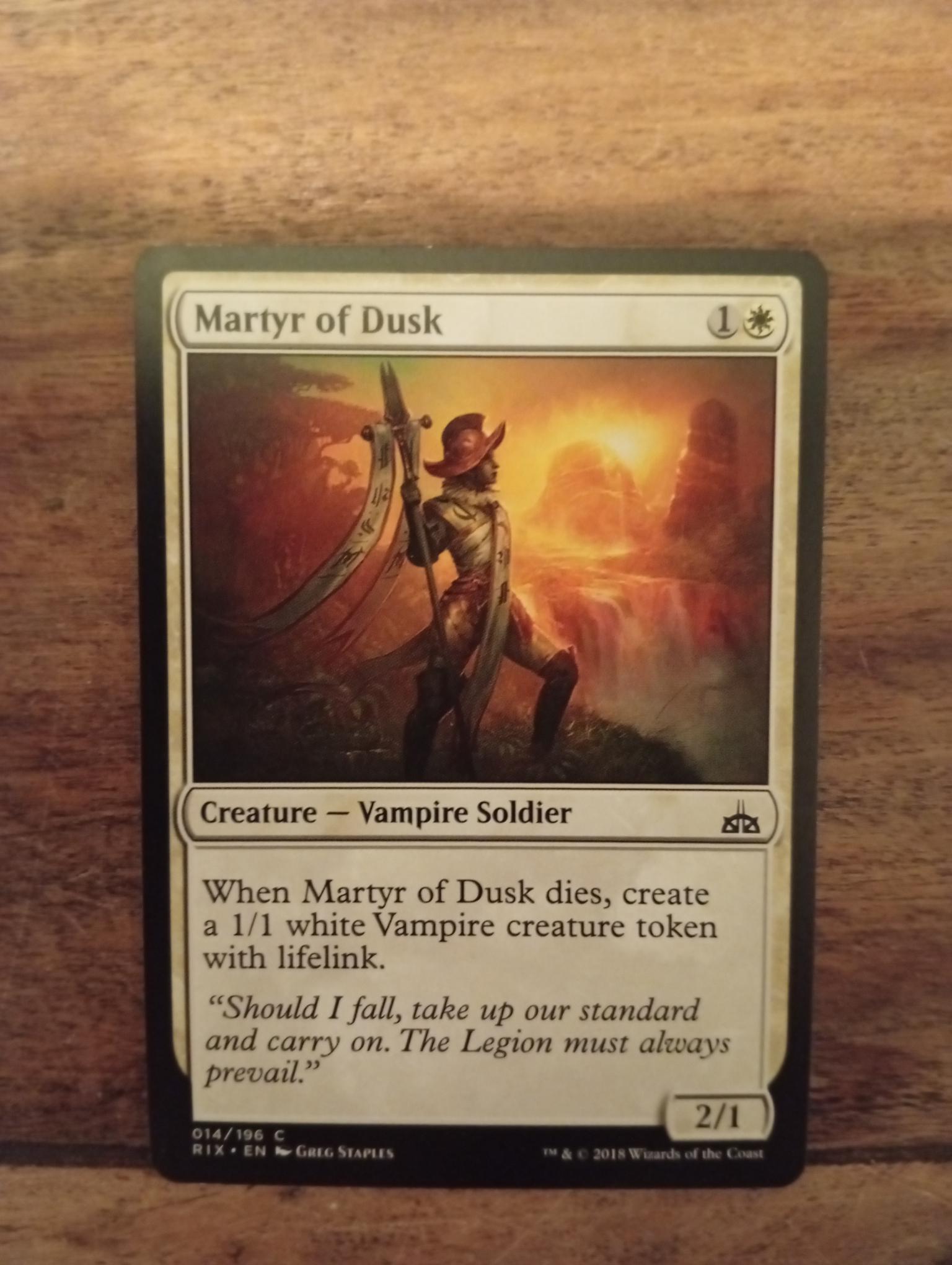 Magic The Gathering Martyr of Dusk 014/196 Rivals of Ixalan - AllRoleplaying.com