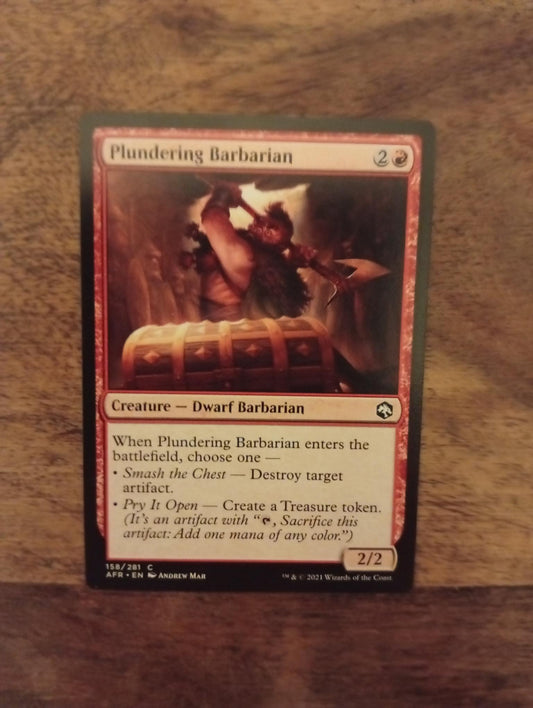 Magic The Gathering Plundering Barbarian 158/281 D&D Adventures in the Forgotten Realms
