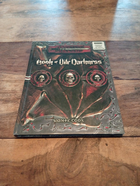 Book of Vile Darkness Hardcover Dungeons & Dragons Wizards of the Coast 2002