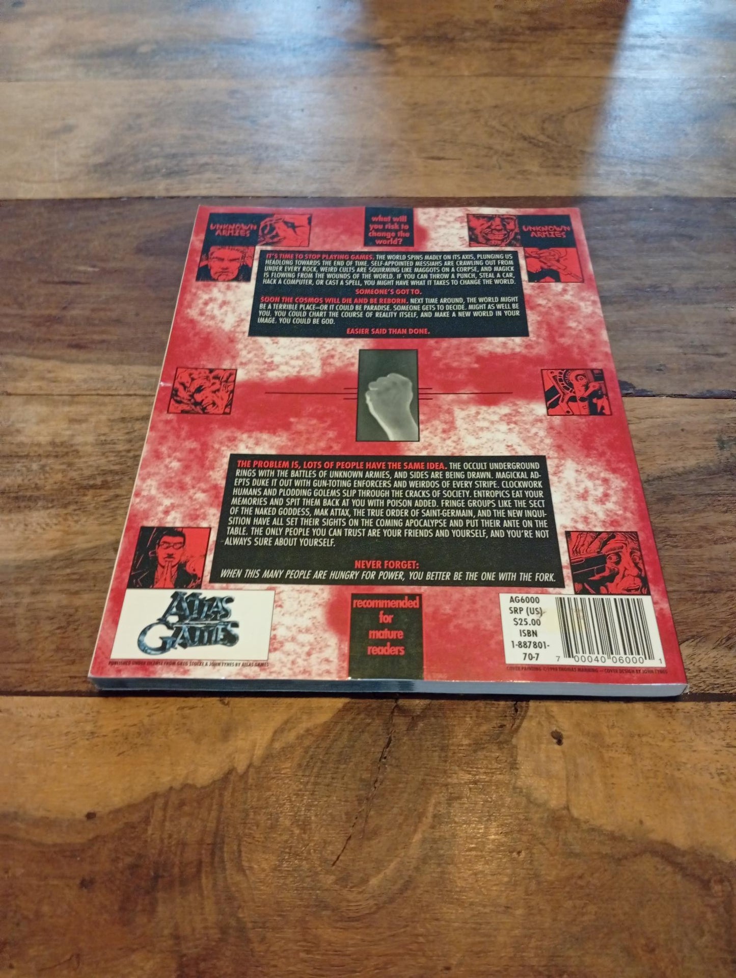 Unknown Armies 1st Edition Rulebook Atlas Games 1998