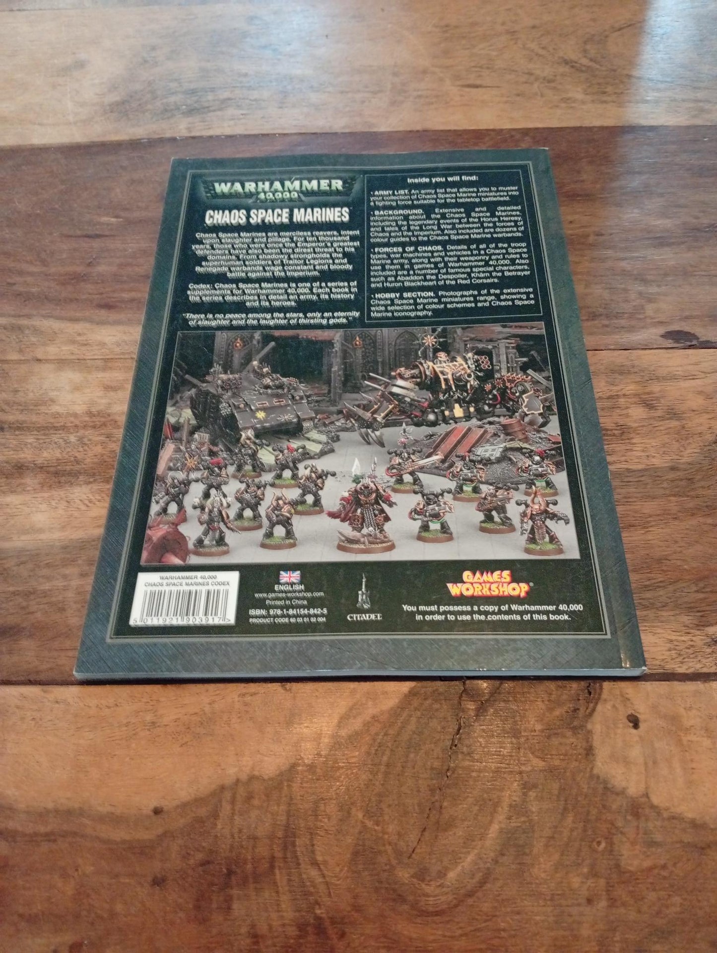 Warhammer 40k Codex Chaos Space Marines Games Workshop 2007