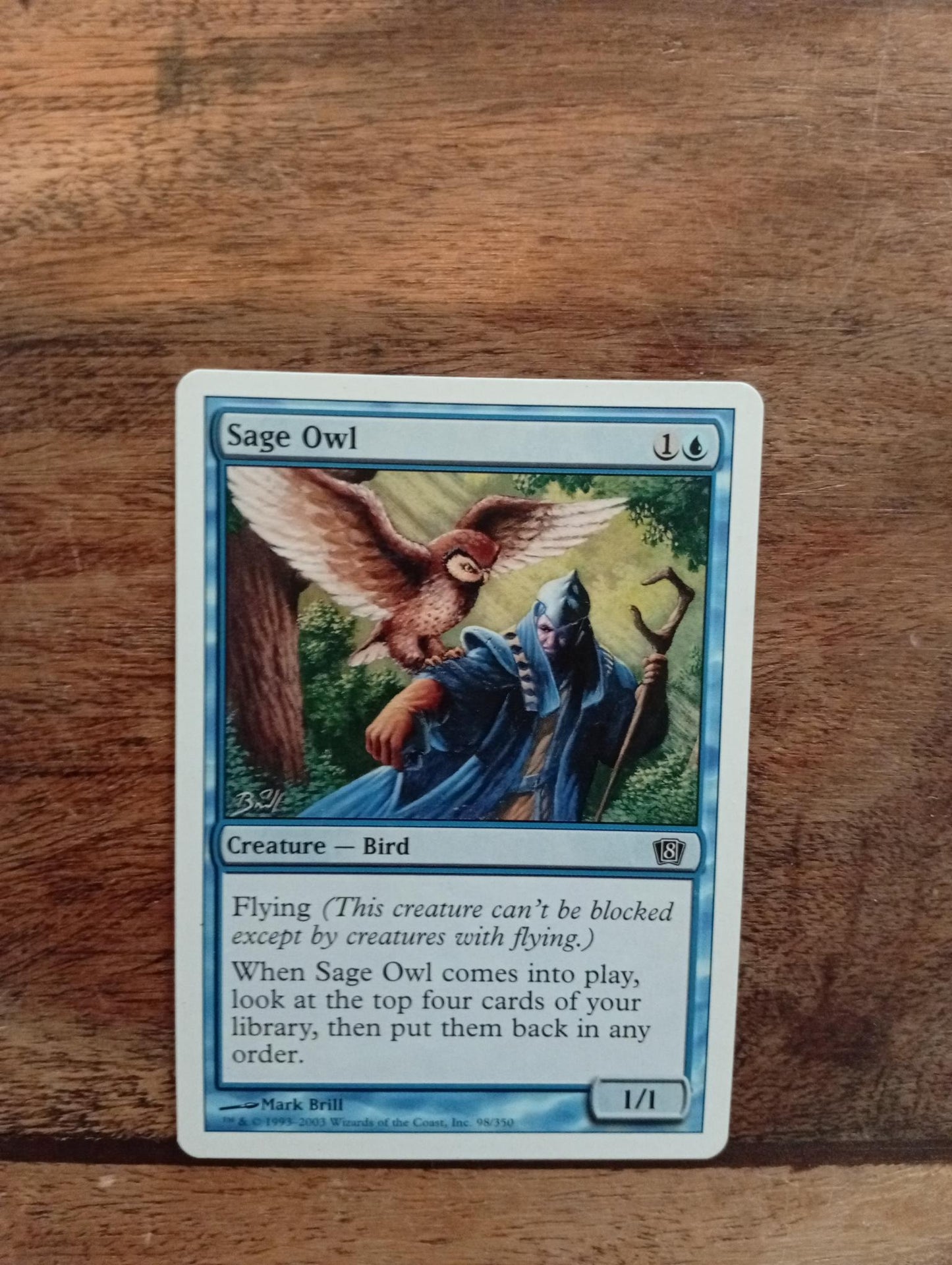 Magic The Gathering Sage Owl 98/350 Eighth Edition