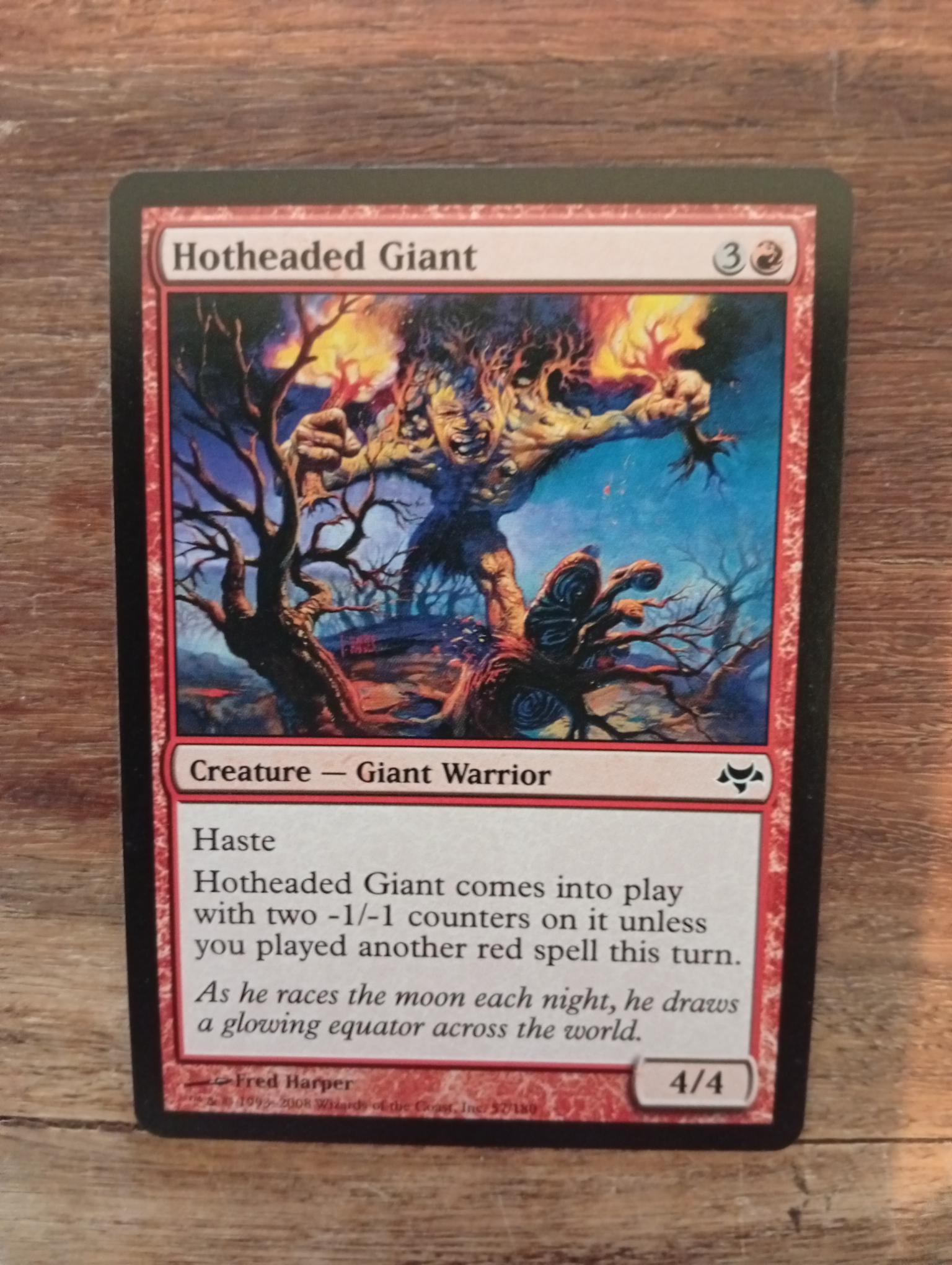 Magic The Gathering Hotheaded Giant 57/180 Eventide - AllRoleplaying.com