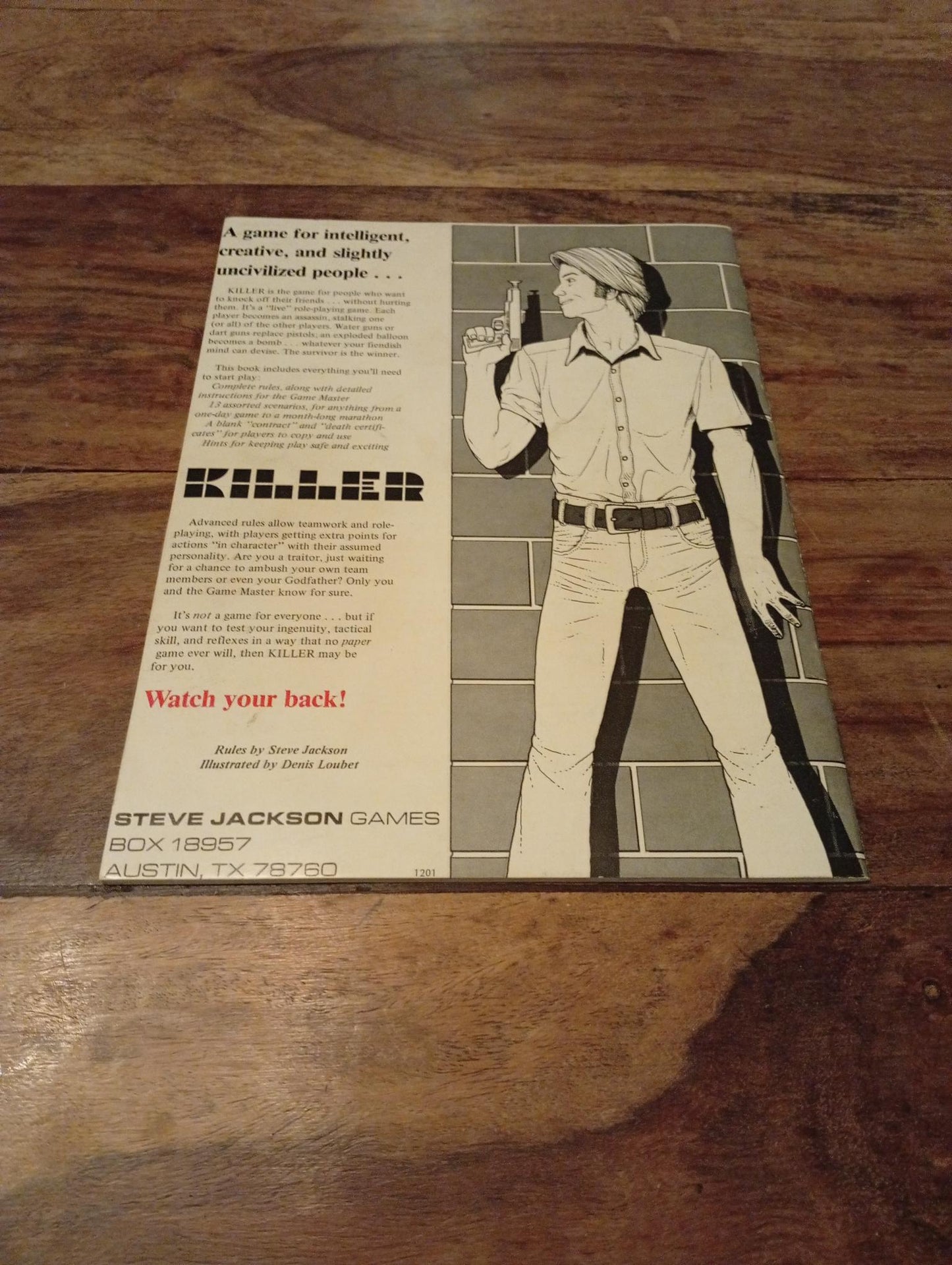 Killer The Game of Assassination 1st Ed Steve Jackson Games 1981 - AllRoleplaying.com