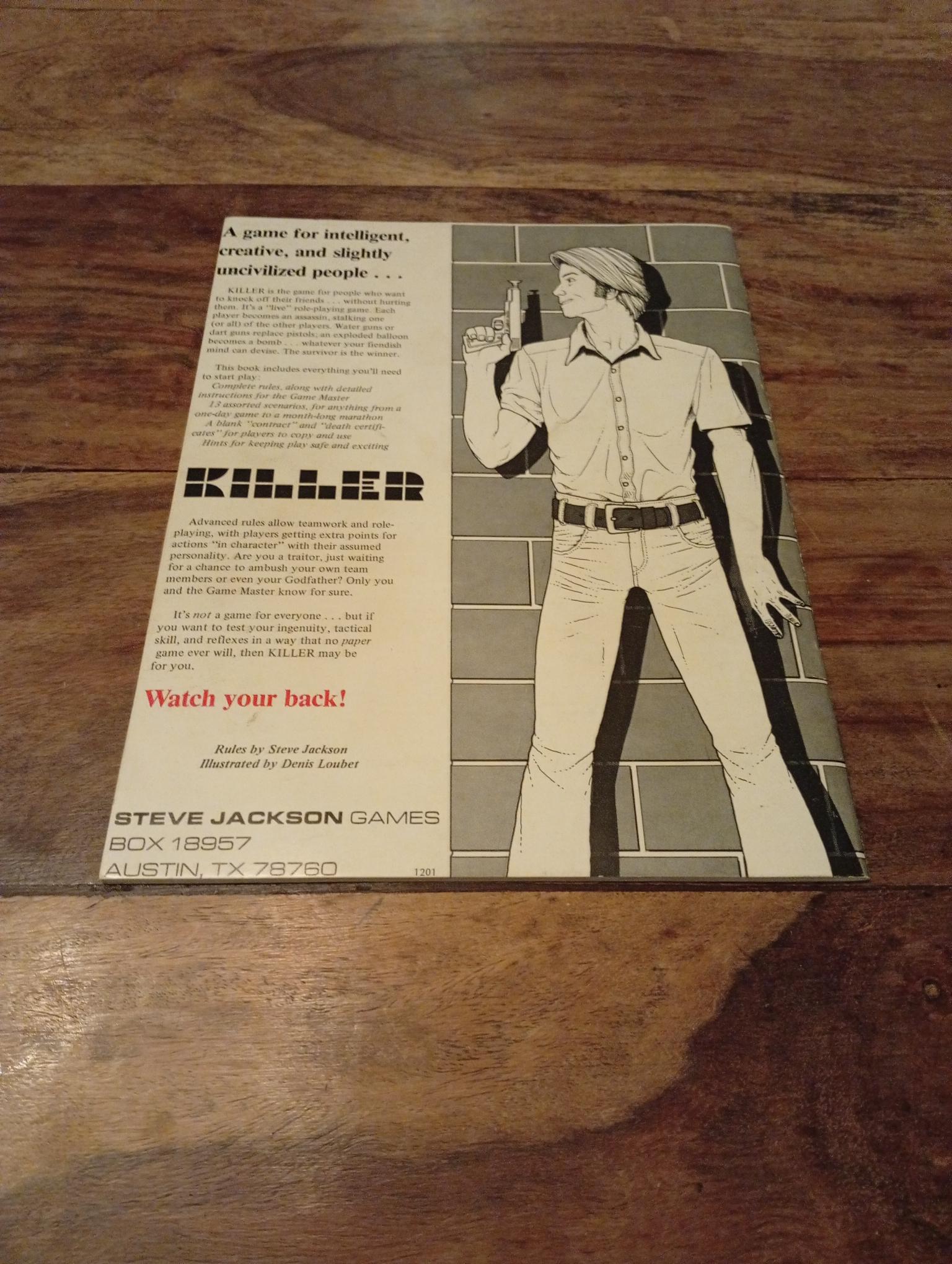 Killer The Game of Assassination 1st Ed Steve Jackson Games 1981 - AllRoleplaying.com