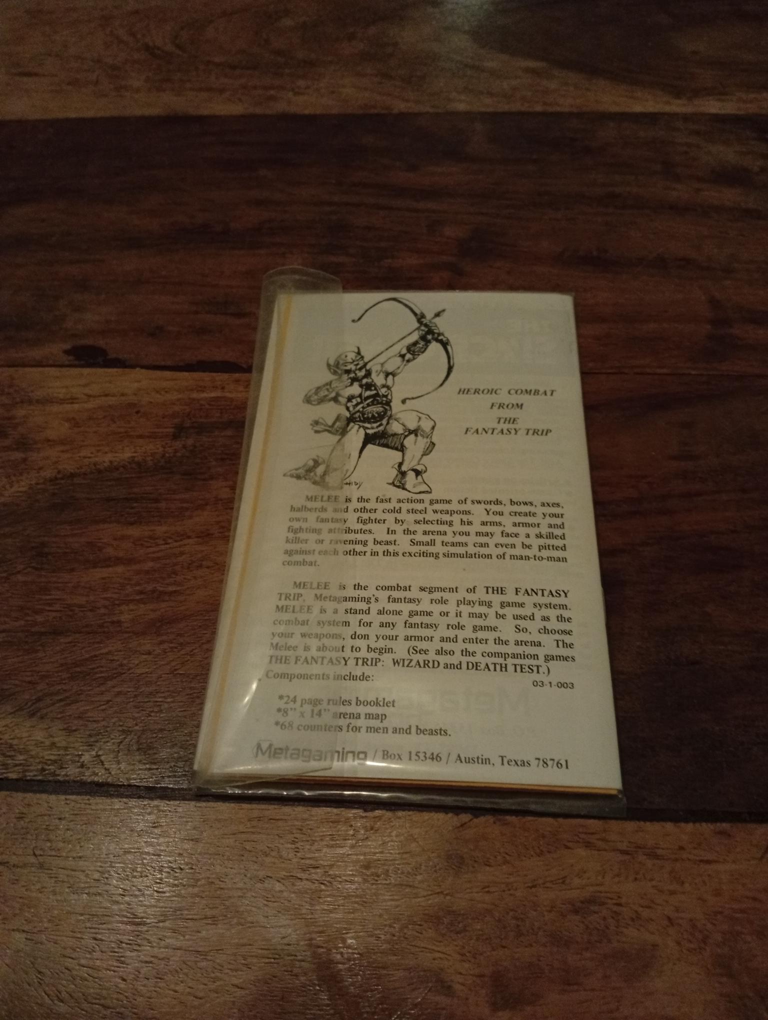The Fantasy Trip Melee Micro Game 3 1979 - AllRoleplaying.com