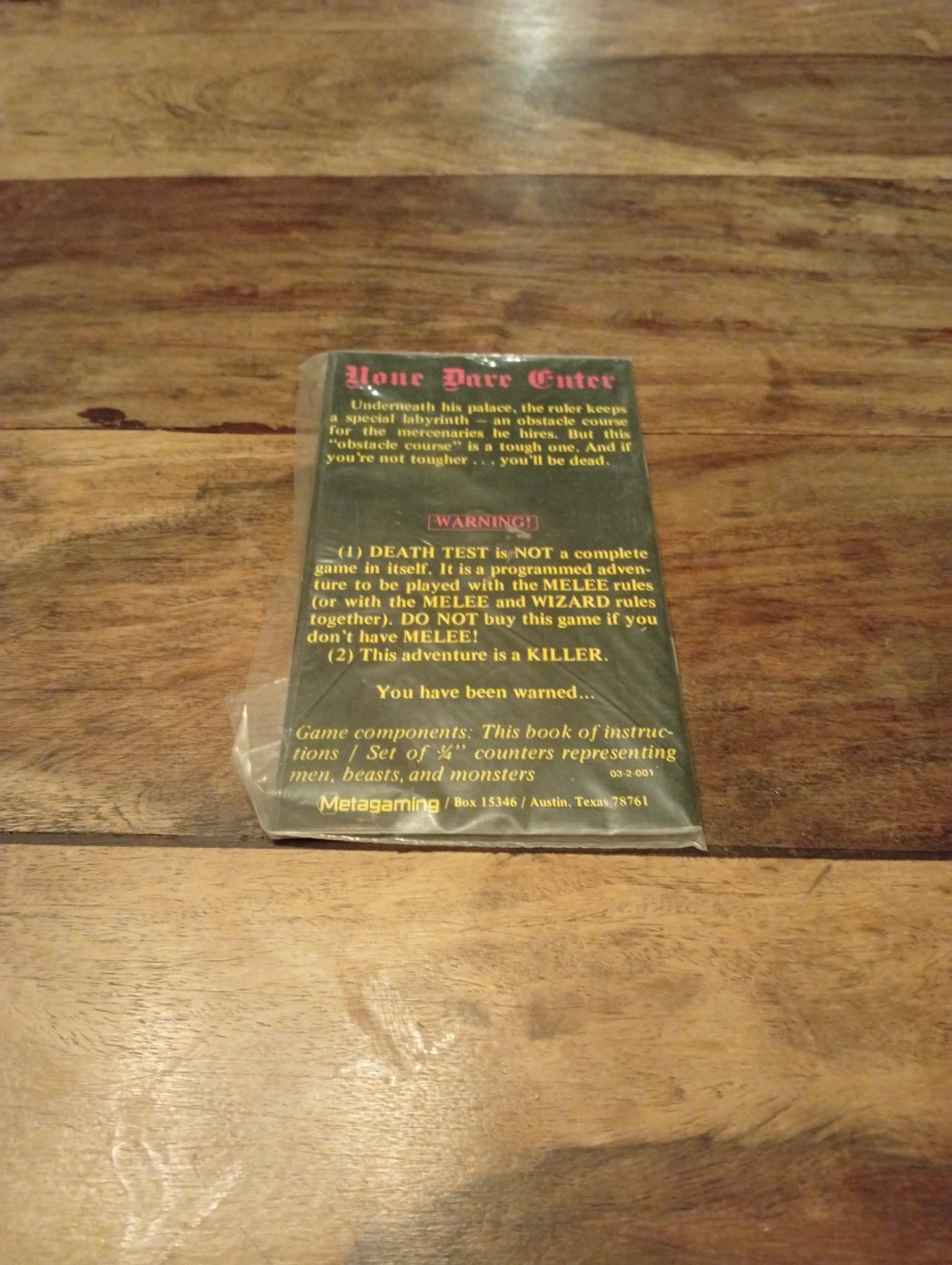 The Fantasy Trip Death Test MicroQuest #1 2nd Print Metagaming 1980 - AllRoleplaying.com