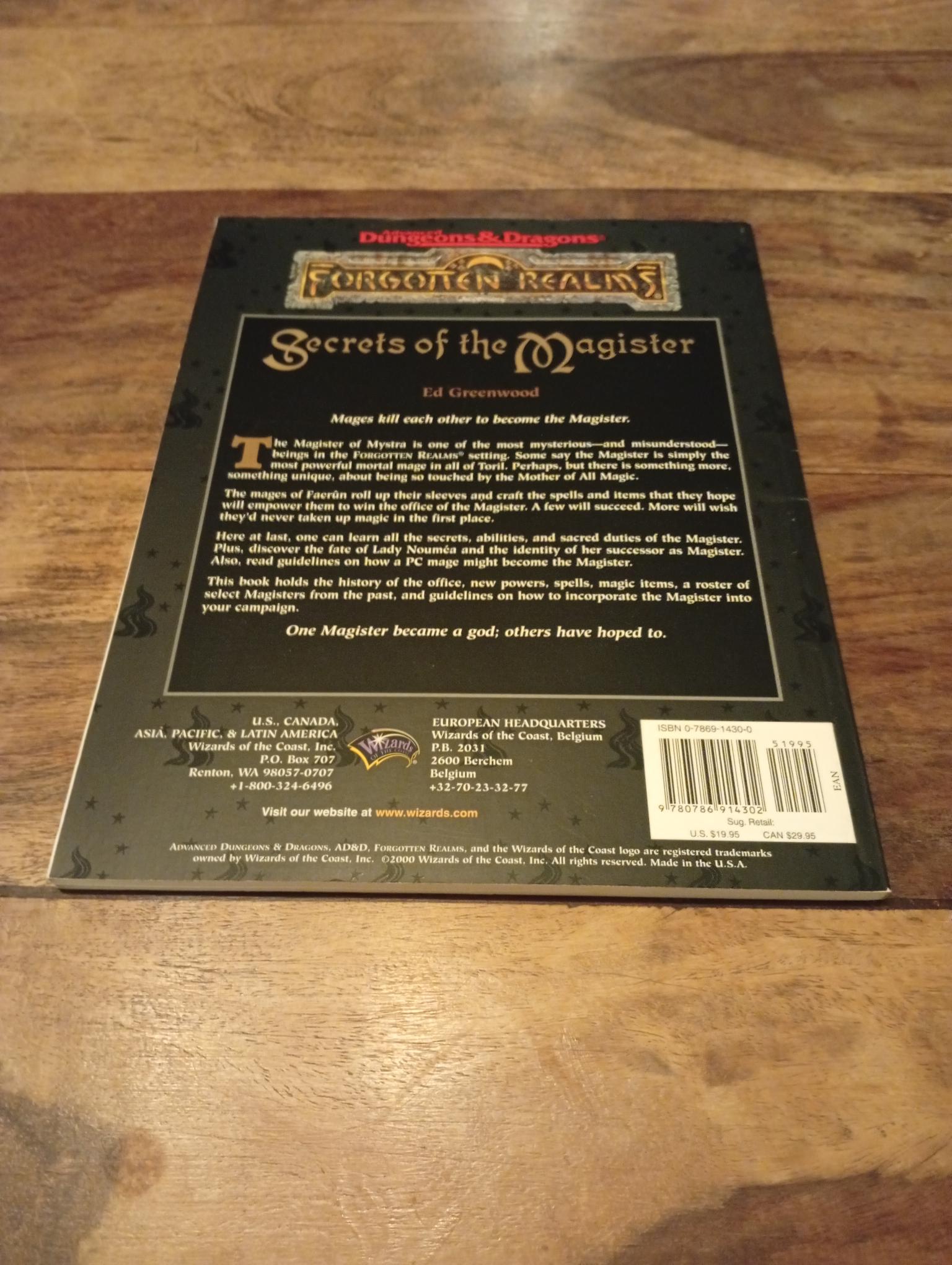 Forgotten Realms Secrets of the Magister TSR 11430 AD&D 2000 - AllRoleplaying.com