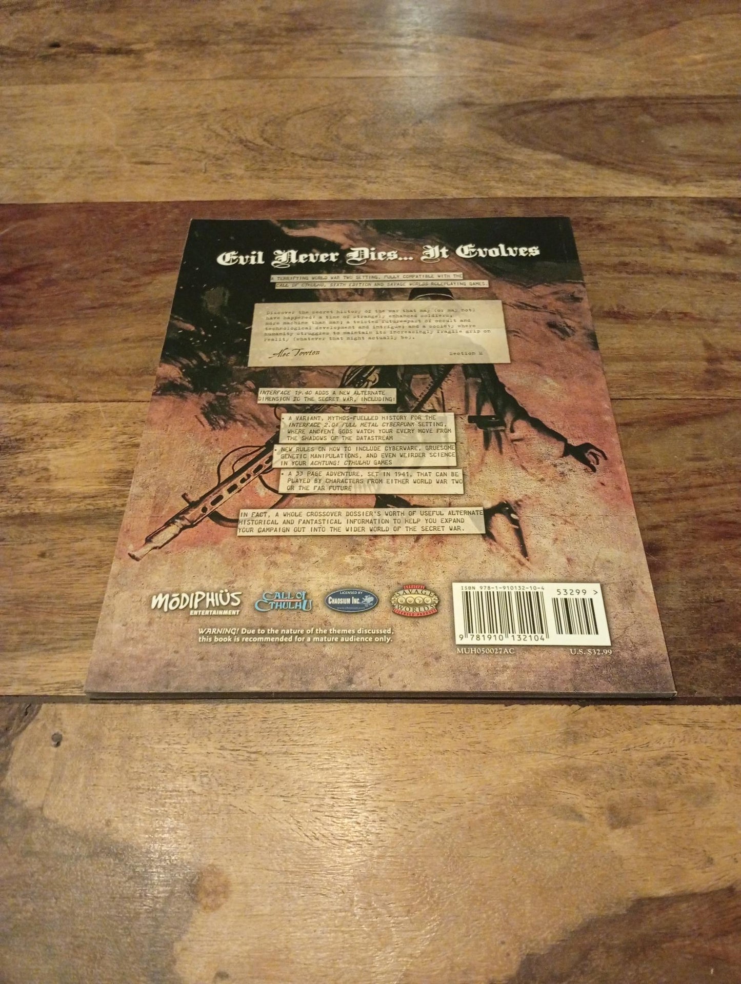Achtung! Cthulhu Interface 19.40 Crossover Series Modiphius Entertainment 2015 - AllRoleplaying.com