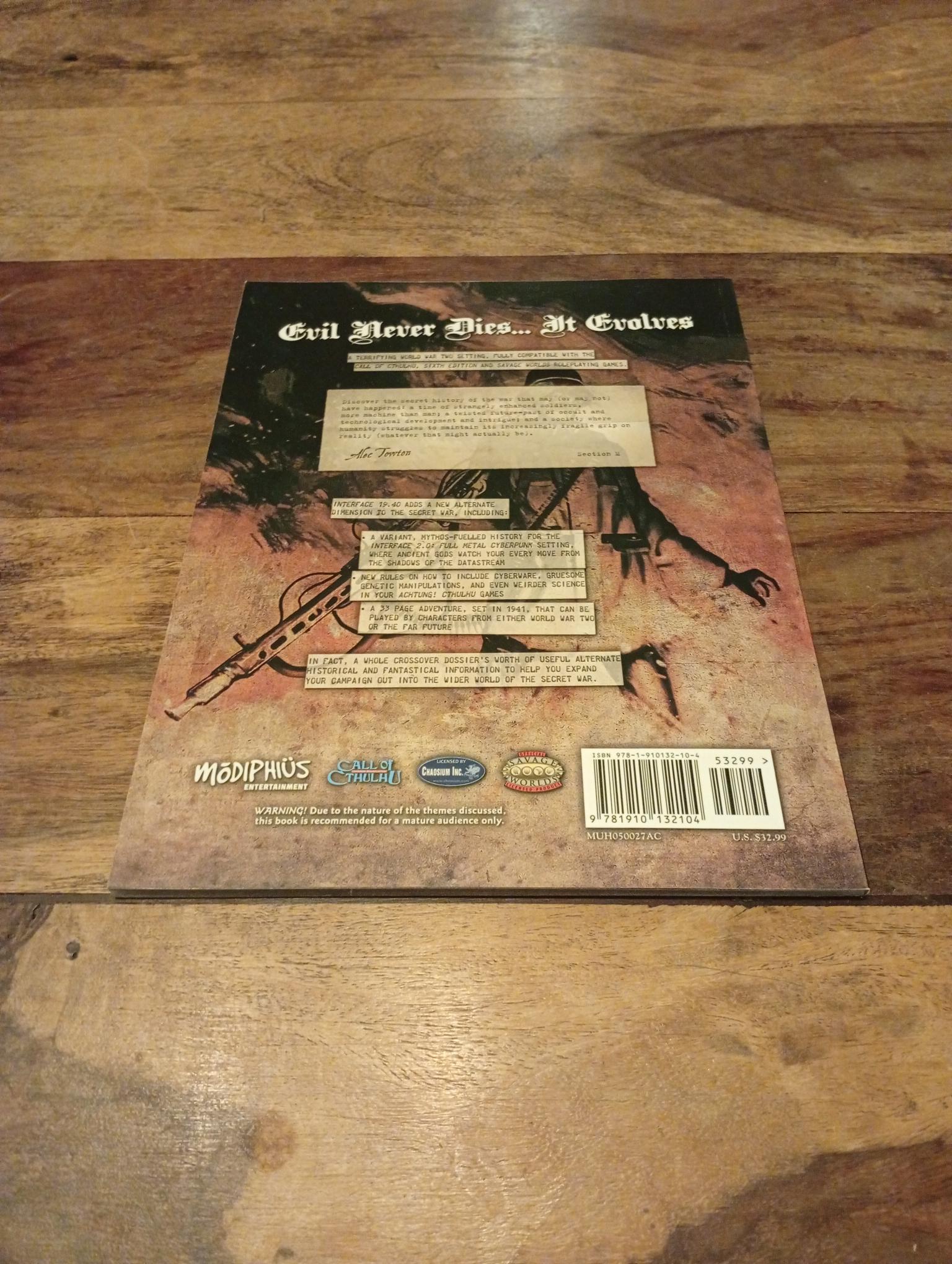 Achtung! Cthulhu Interface 19.40 Crossover Series Modiphius Entertainment 2015 - AllRoleplaying.com