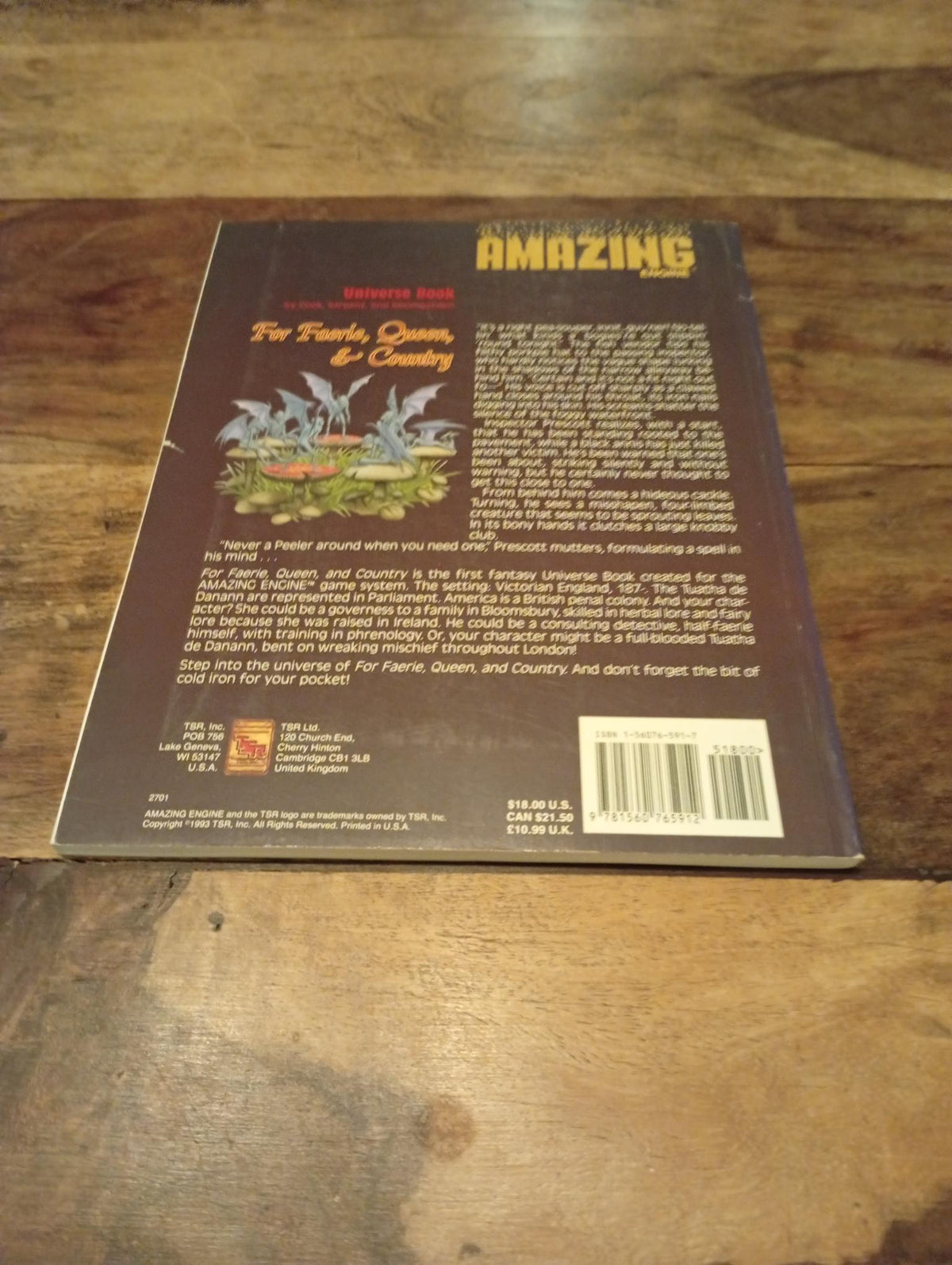 Amazing Engine For Faerie, Queen, and Country With Map TSR 1993