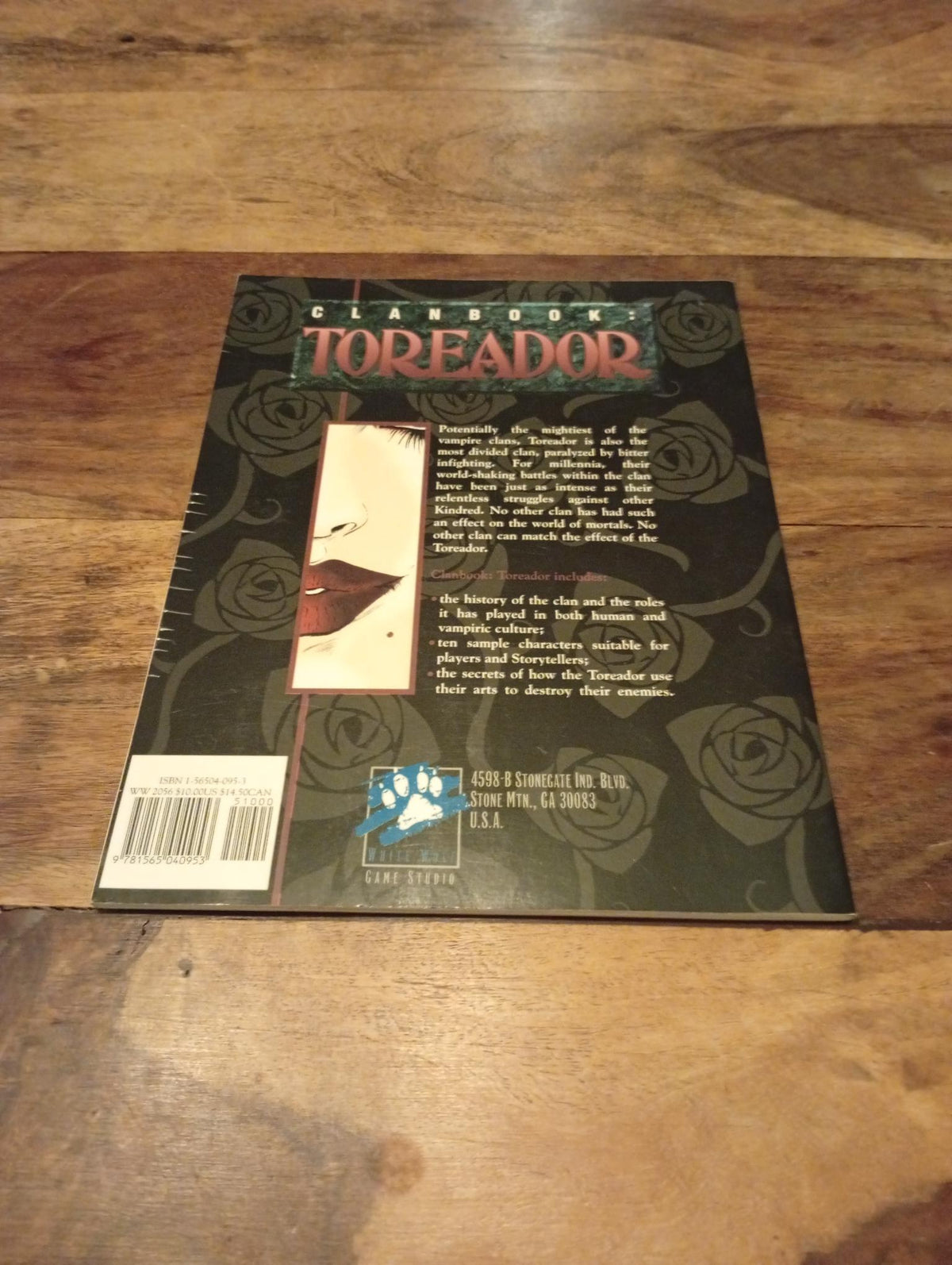 Clanbook Toreador Vampire the masquerade White Wolf 1994