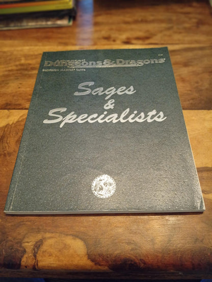 AD&D Sages & Specialists TSR 2146 AD&D 1996