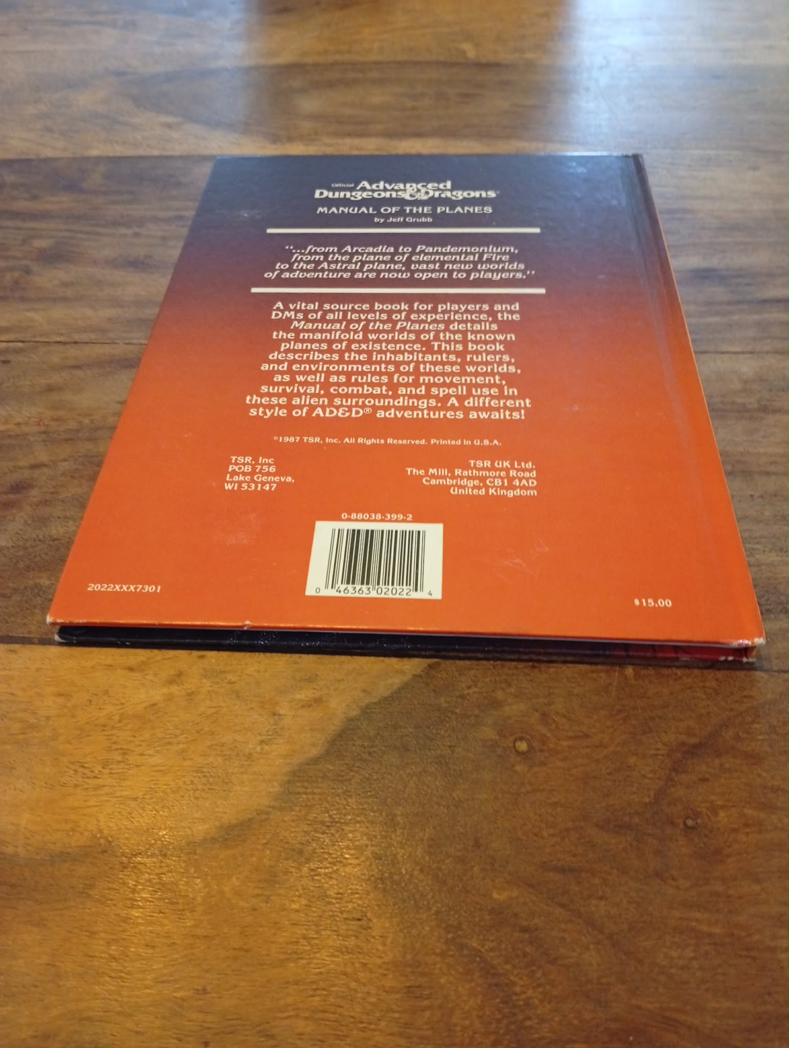 AD&D Manual of the Planes 1st Printing Hardcover TSR 2022 AD&D 1987 - AllRoleplaying.com