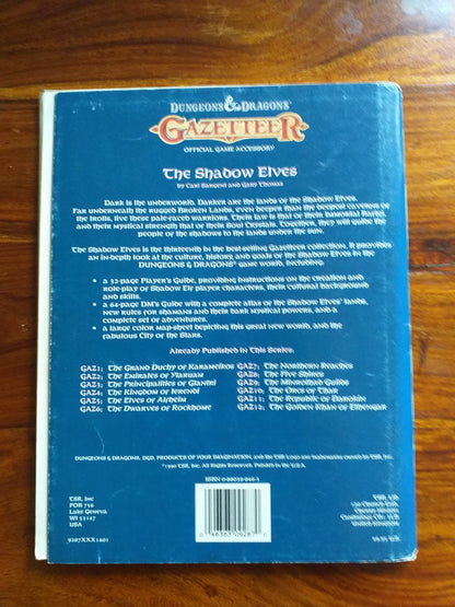 THE SHADOW ELVES Dungeons & Dragons TSR GAZ 13 Gazetteer D&D - AllRoleplaying.com