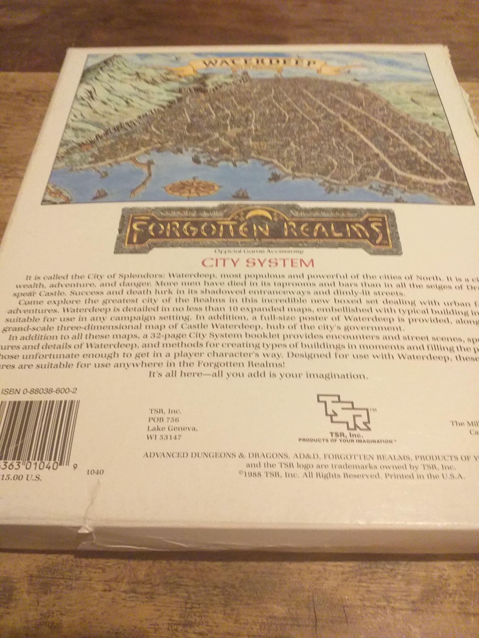 Forgotten Realms City System Map Set AD&D Accessory Complete. - books