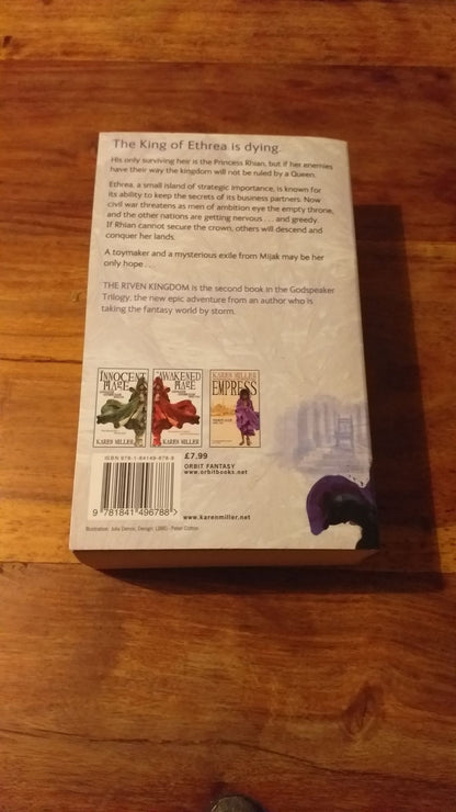The Riven Kingdom: Godspeaker Book Two By Karen Miller