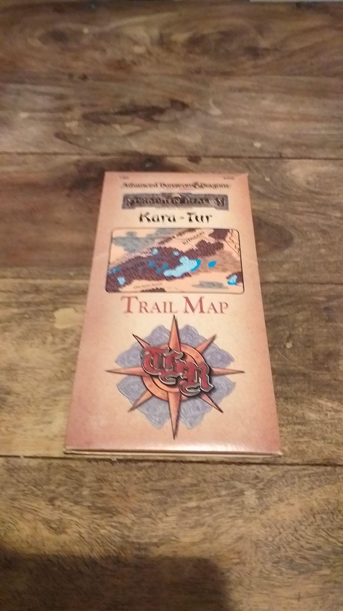 Kara-Tur Trail Map Forgotten Realms AD&D 1989 TSR - books
