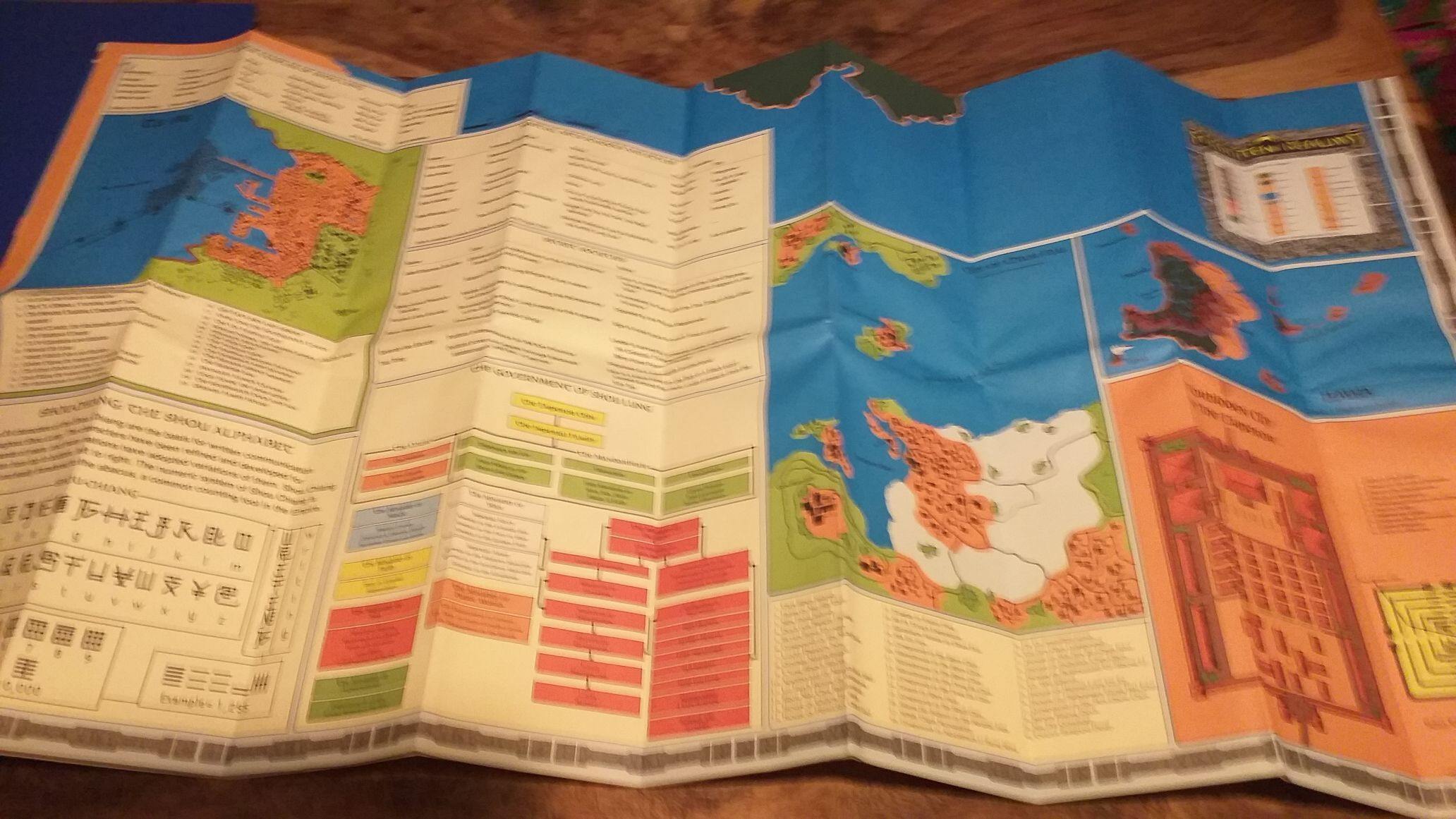 DnD Eastern Countries Trail Map - 1989 Vintage newest Dungeons & Dragons Fold-Out Map