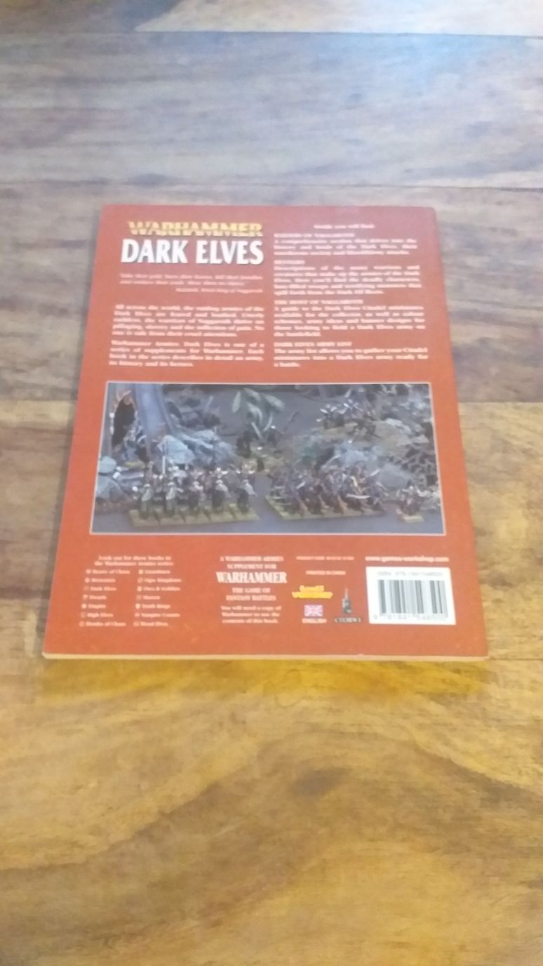 Warhammer Dark Elves Army book 7th Edition Games Workshop