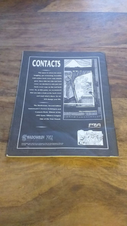 CONTACTS SHADOWRUN Fasa Corporation 1992