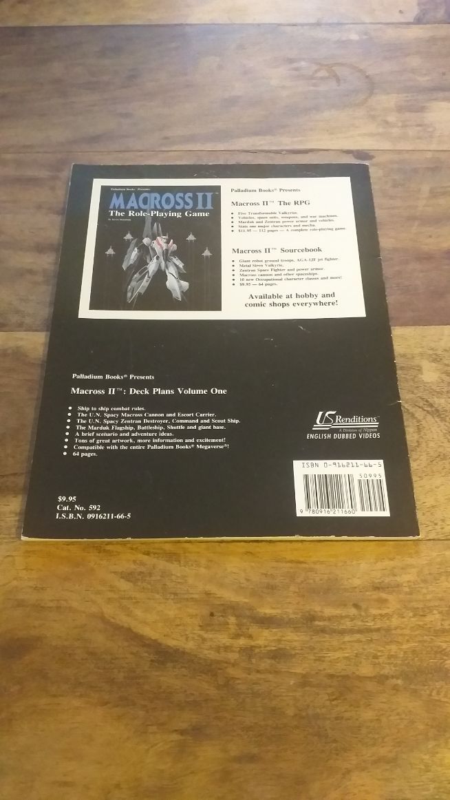 Macross II Deck Plans Volume One Palladium Books Presents