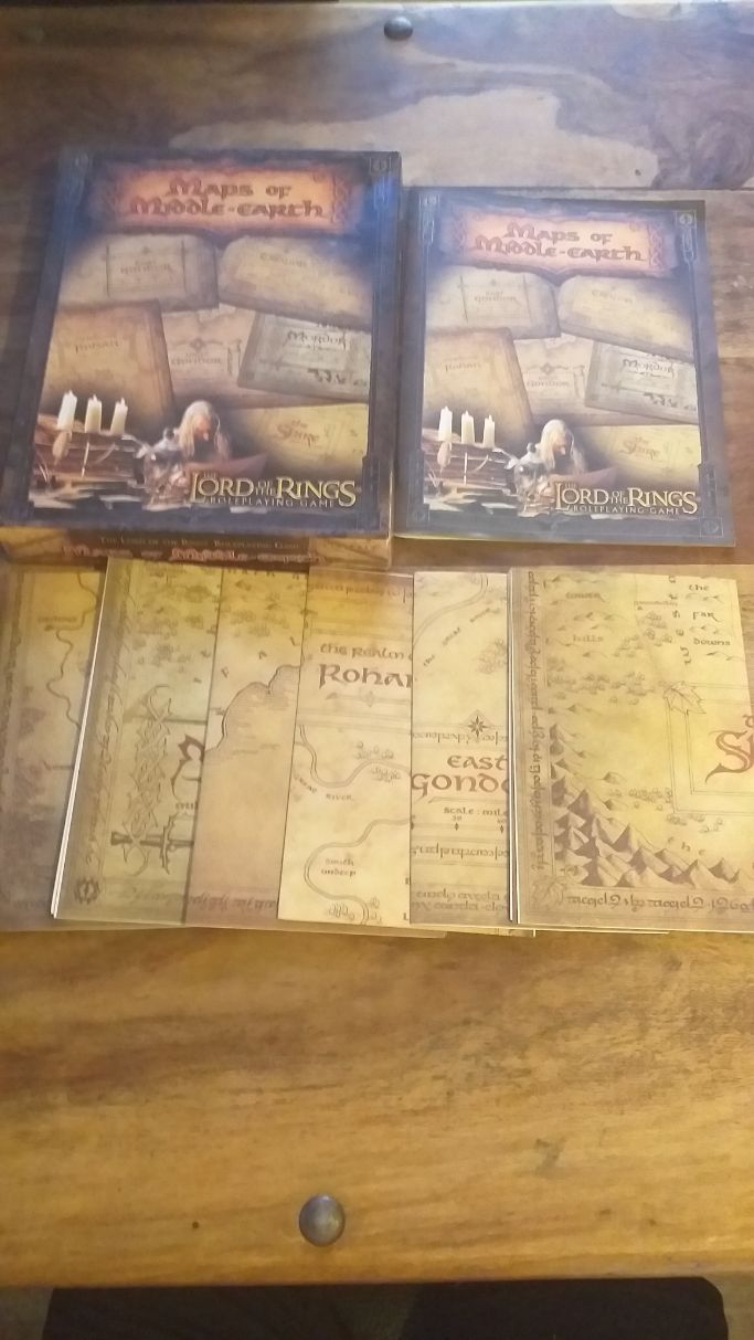 Maps Of Middle Earth Lord Of The Rings Roleplaying Game boxed map set Decipher Inc.