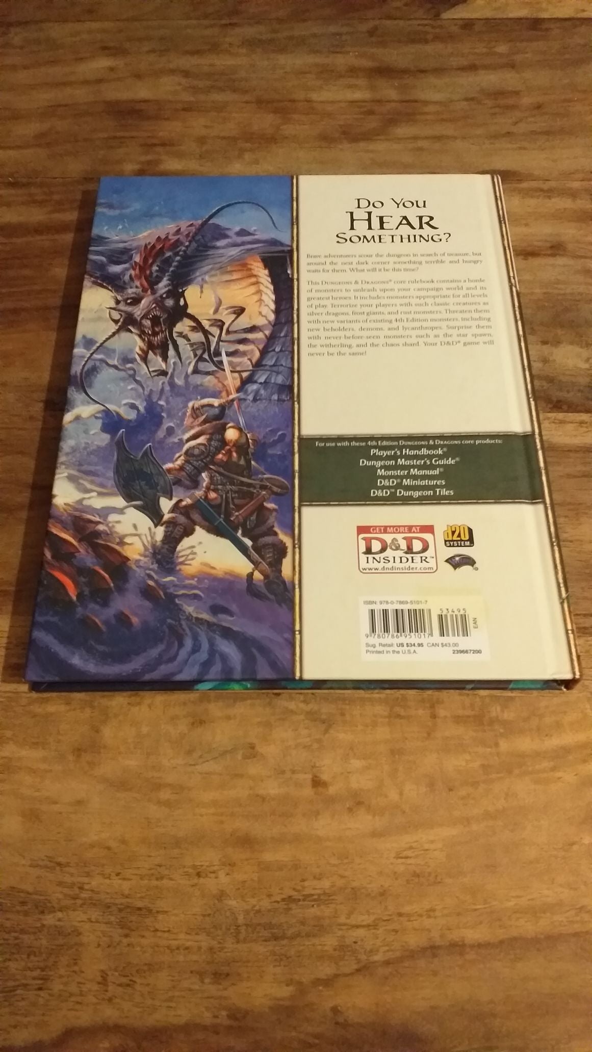 Monster Manual 2 Dungeons & Dragons 4th Edition Hardback Wizards of the Coast