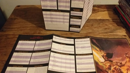 Dungeon Master Screen & Master INDEX TSR AD&D Advanced Dungeons & Dragons