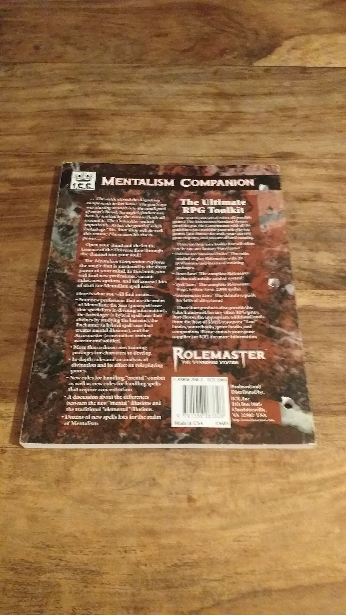 Rolemaster Mentalism Companion 3rd Ed I.C.E.