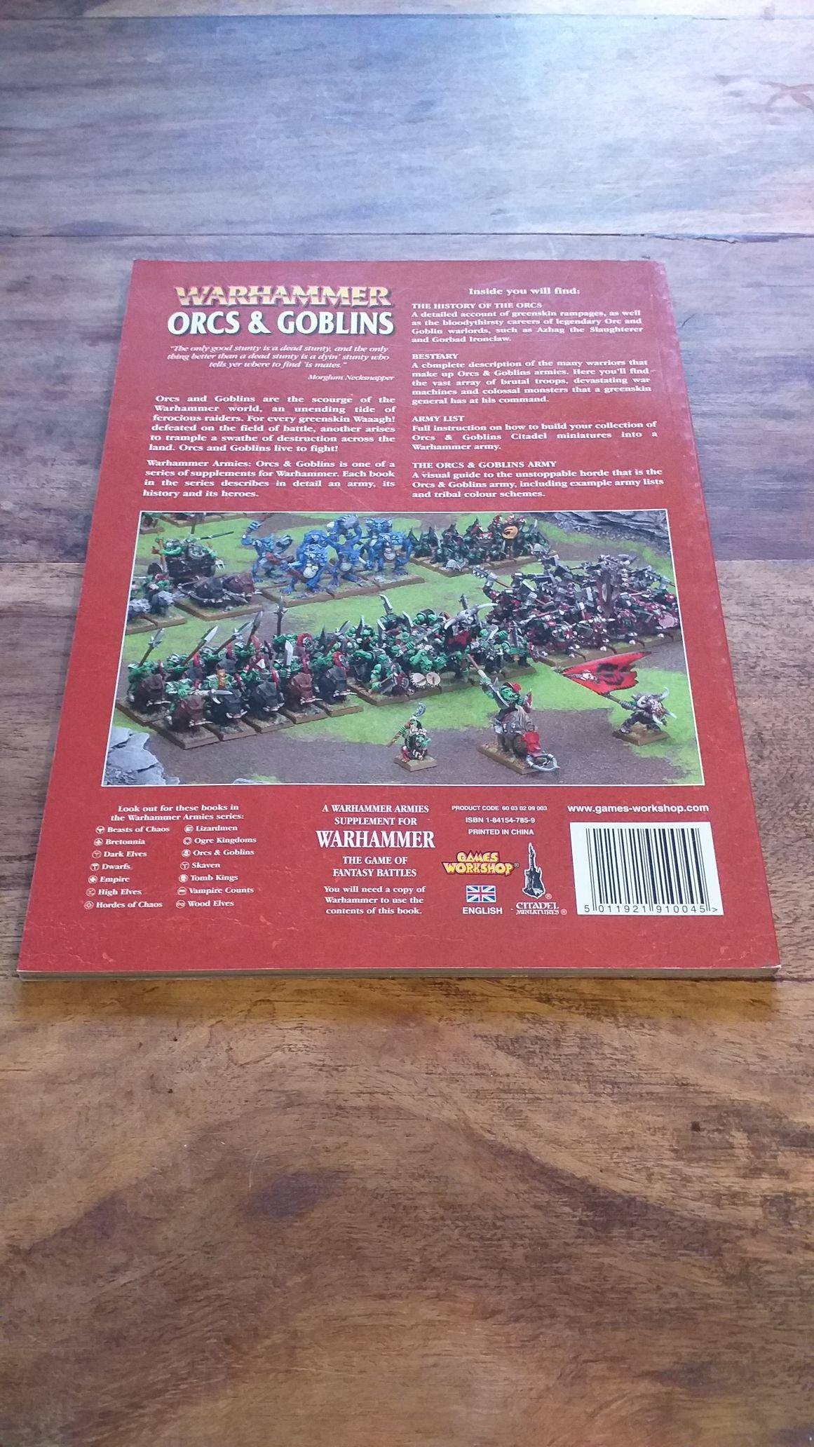 Warhammer Orcs and Goblins Army Book 7th Edition 2006