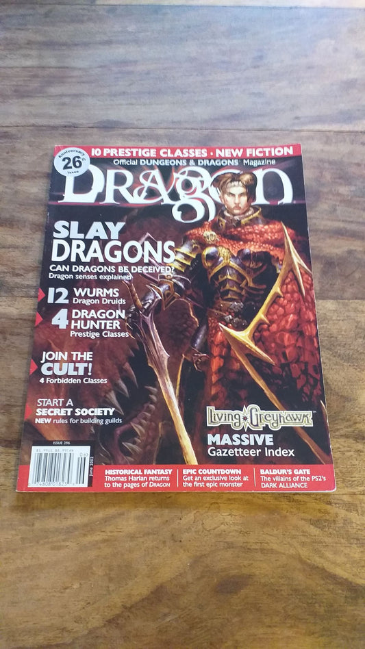 Dragon Magazine #296 Slay Dragons! New Prestige Classes!