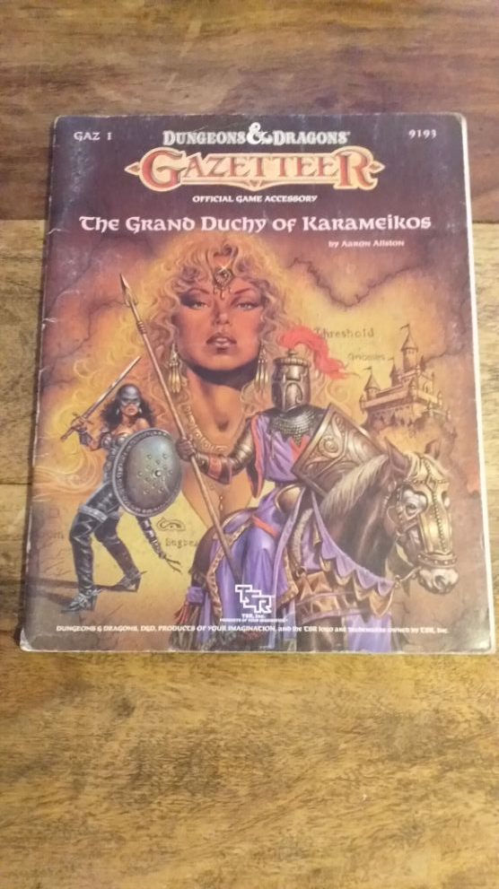 GAZETTEER THE GRAND DUCHY OF KARAMEIKOS DUNGEONS & DRAGONS TSR GAZ1 - books