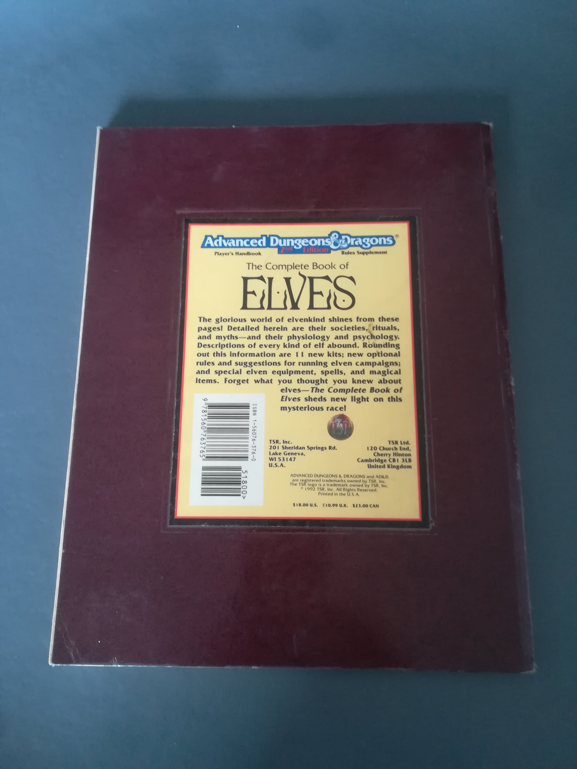 AD&D The complete book of elves - AllRoleplaying.com