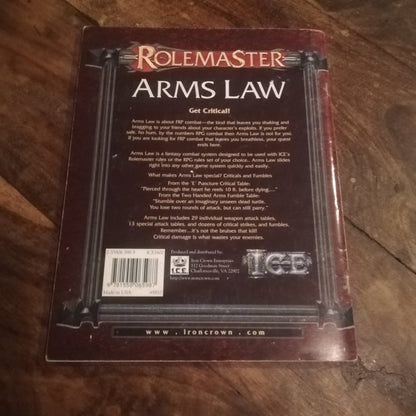 Rolemaster Arms Law Combat Sourcebook ICE 4th Ed - AllRoleplaying.com