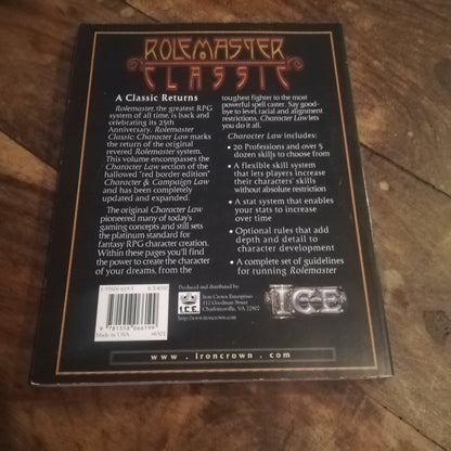 Rolemaster Classic Character Law ICE - AllRoleplaying.com
