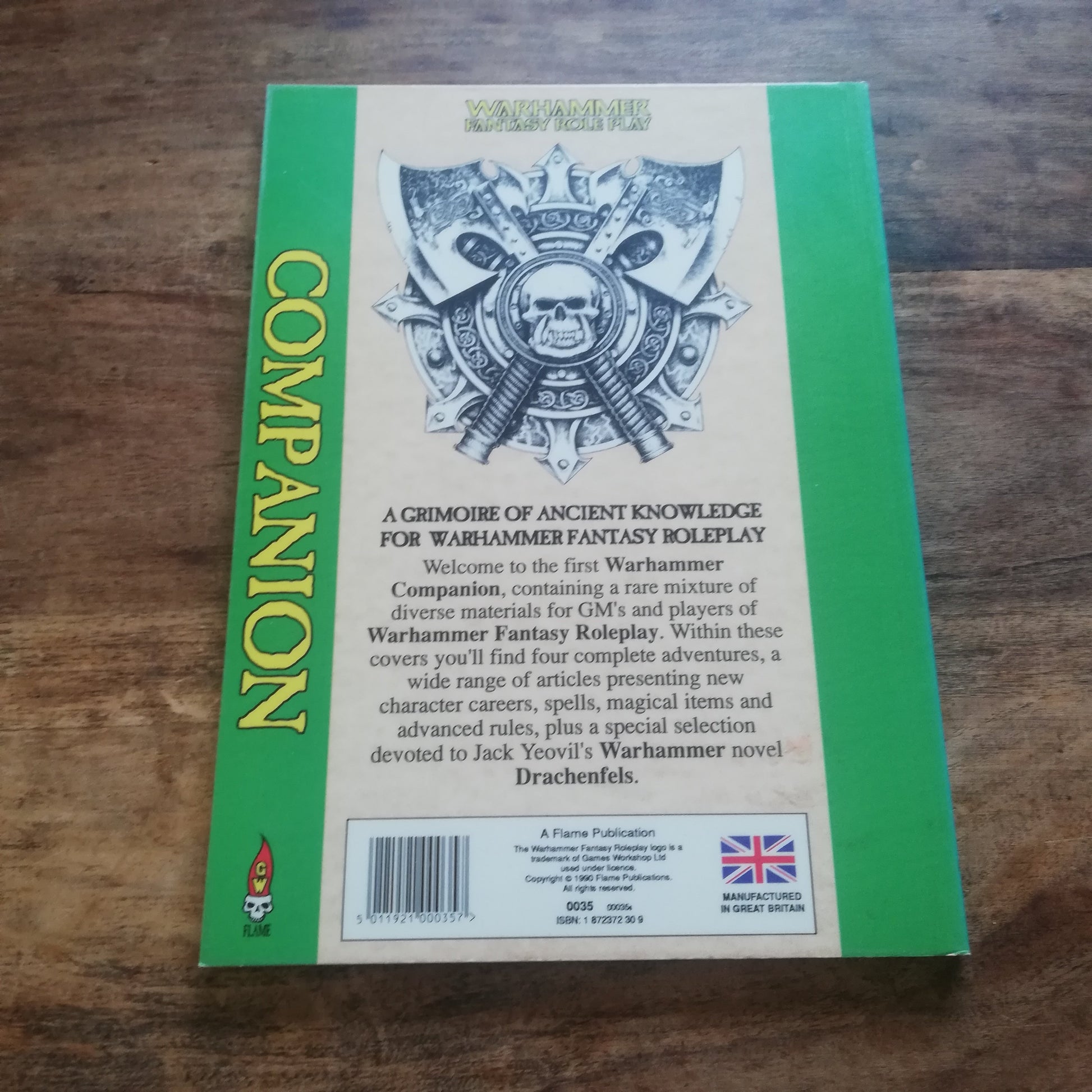 WFRP COMPANION WARHAMMER FANTASY ROLEPLAY GRIMOIRE - 1990 SOURCEBOOK 1ST EDITION - AllRoleplaying.com