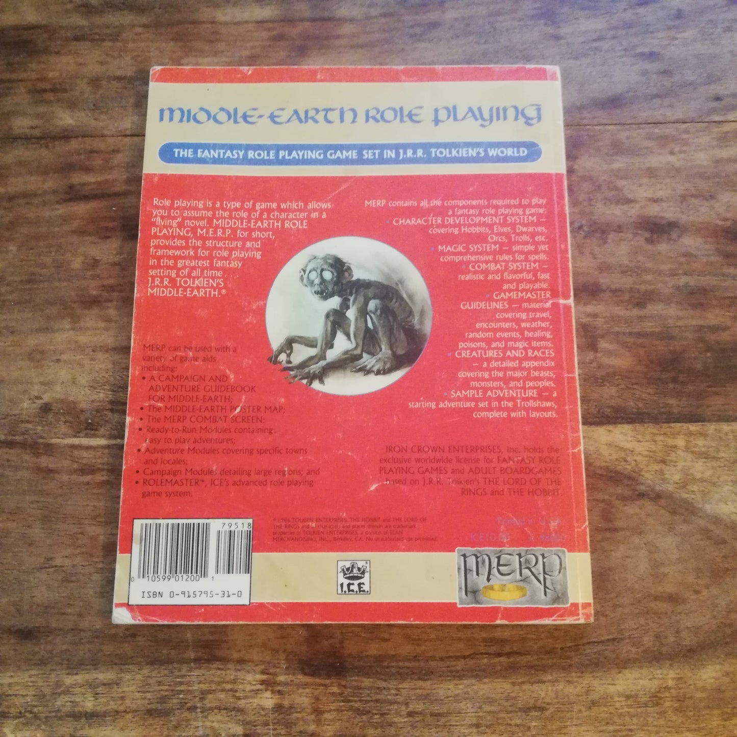 MERP Role Playing Game Core Book 8000 Middle Earth Role Playing Tolkien RPG - AllRoleplaying.com