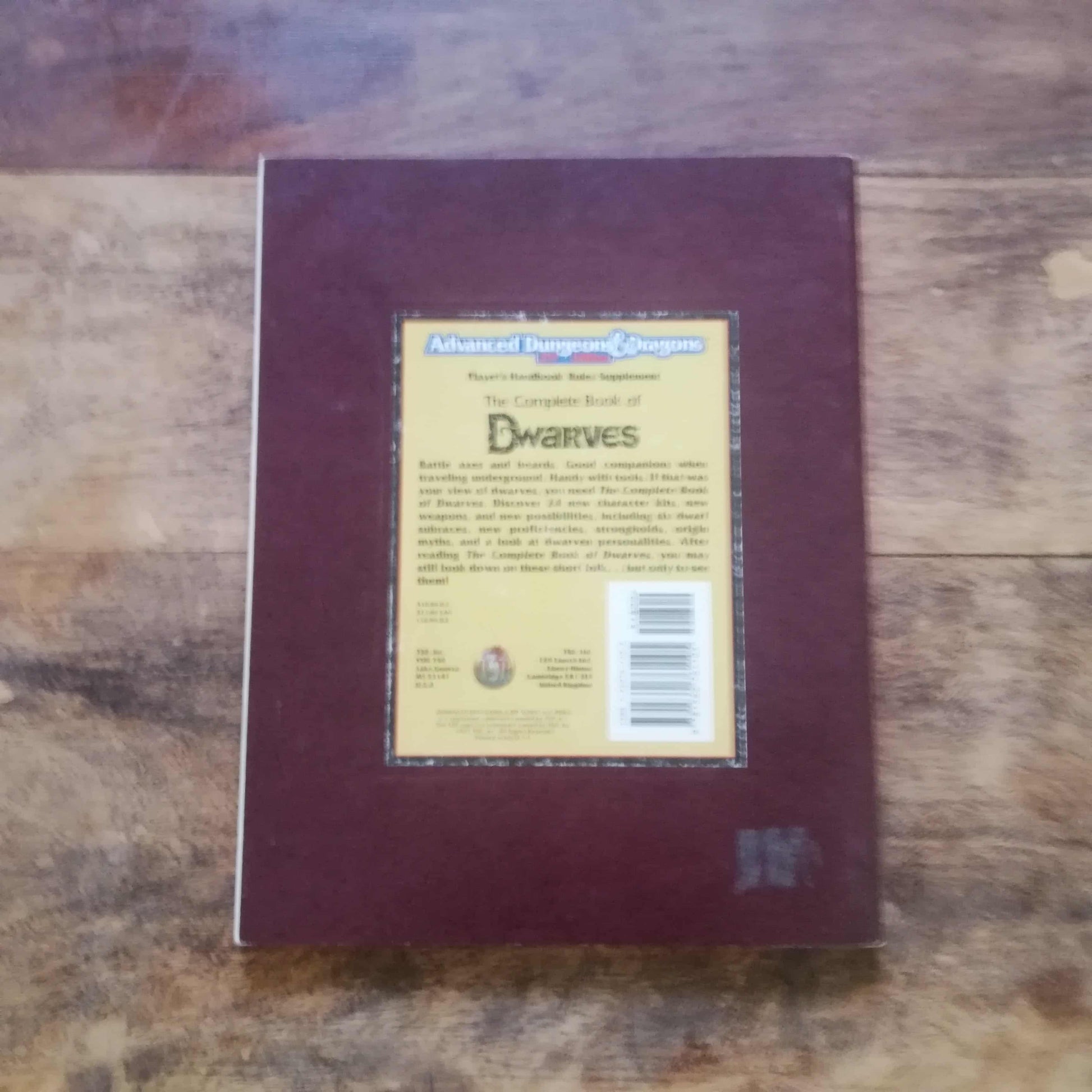 AD&D The Complete Book of Dwarves - AllRoleplaying.com