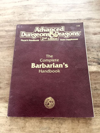 The Complete Barbarian's Handbook AD&D 2nd Edition TSR 2148