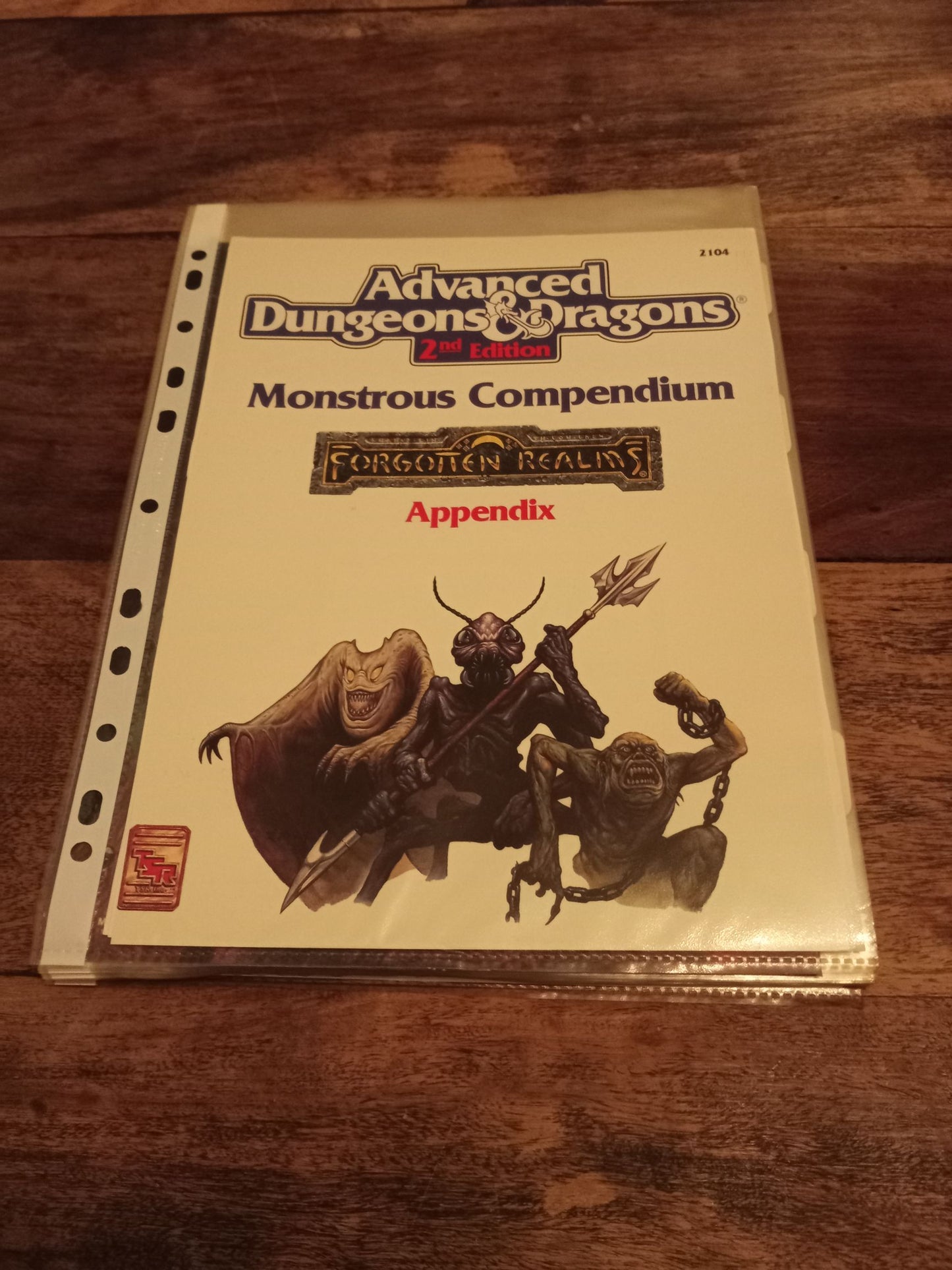 Forgotten Realms Monstrous Compendium Appendix TSR 2104 AD&D 2nd ed MC3 1989