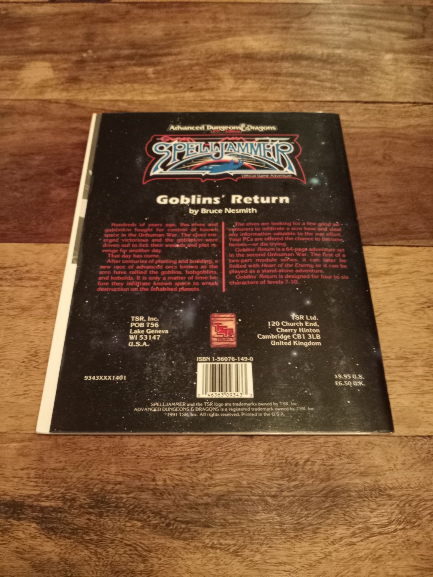 SpellJammer Goblins' Return SJS1 TSR 9343 AD&D 1991