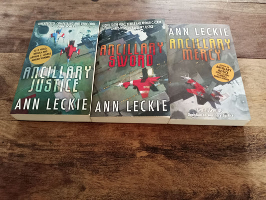 Imperial Radch Trilogy 1-2-3 Ancillary Justice-Ancillary Sword-Ancillary Mercy Ann Leckie 2017